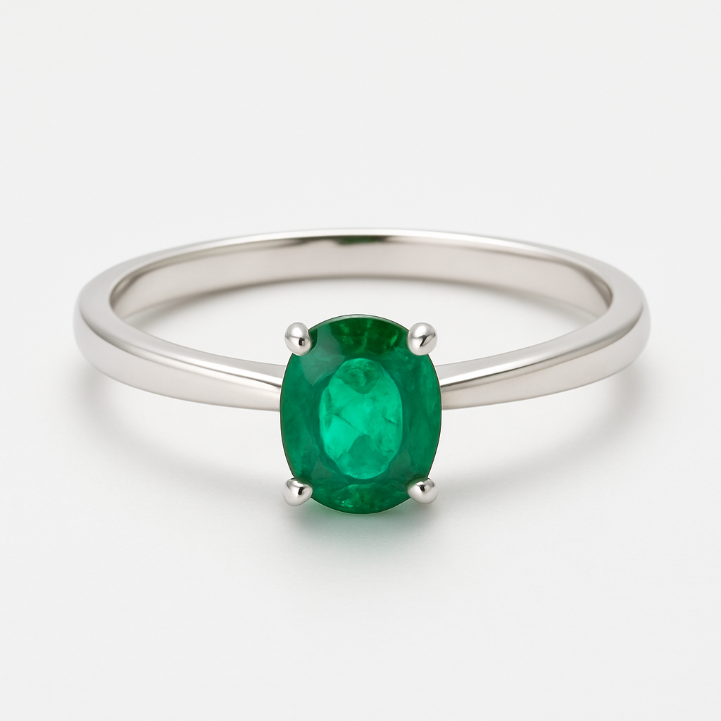 Emerald Solitaire Ring